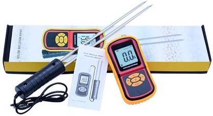 GoodsBazaar Digital Grain Moisture Meter GM640 RT640 Portable with 8 Measuring Grains Specie GMM-640 Non-magnetic Engineer's Precision Level