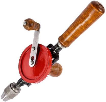 EmmEmm Manual Hand Drill, ¼ inch Capacity Manual Drill with Finely Cast Steel Lever Tool
