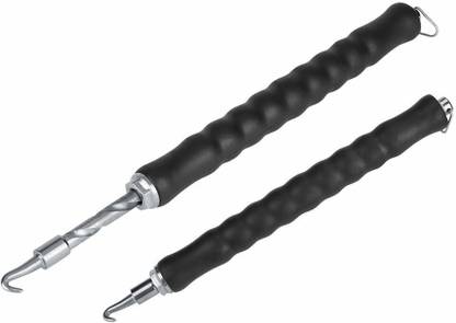 GHST Black Curved Hook Pull Tie Twister, Flexible Rebar Hook, Wire Twister- Lever Tool