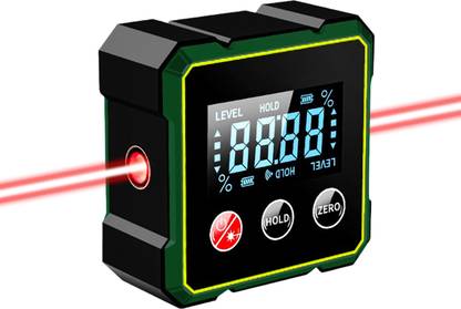 Verilux LCD Angle Finder Magnetic Inclinometer with Laser Guide Lever Tool