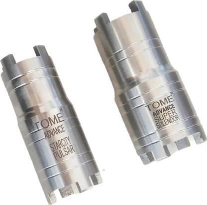 TOM ORIGINAL MULTIBIKES CLUTCH NUT SET (1 x SUPER SPLENDOR, 1 x PULSER / STAR CITY) SPANNER HARDNED AND TEMPERED MADE ON CNC MACHINE Lever Tool