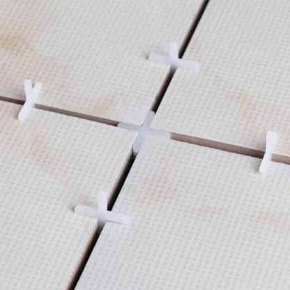 BATHIFI Plastic 3 mm Pack of 100 pcs Tile Cross Spacer | Tile Levelling System for Tiles Lever Tool