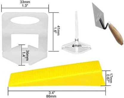SUNELITE Tile Leveling System 100 Wedge and 200 Clips 4mm Lever Tool