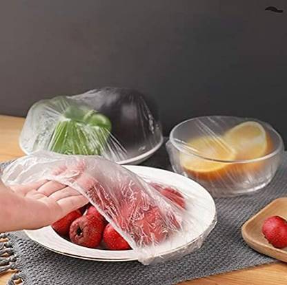 krenz 50 Pcs Fresh Keeping Bags, Reusable Elastic Food Storage Covers, Plastic Sealing Bags Food Cover, Elastic Stretch Adjustable Bowl Lids, Universal Kitchen Wrap Seal Caps 20 inch Lid Set 20 inch Lid Set