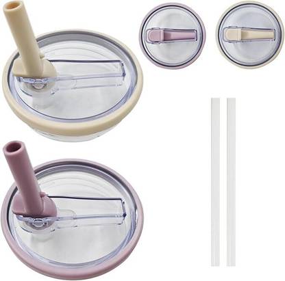 Zibuyu 2 PCS 40 oz Flip Straw Lid for Stanley Quencher and HydroJug Reusable Tumbler 3.9 inch Lid Set, Pack of 2