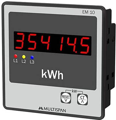 MULTISPAN 3 Phase Energy Meter EM-10 Light Meter