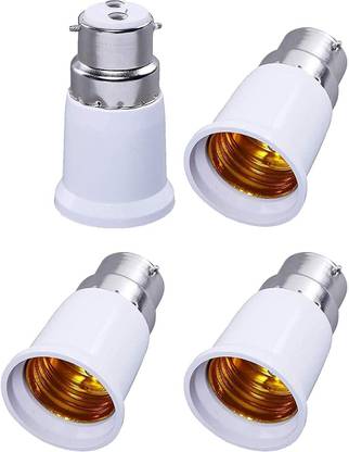 Decofold B22 to E27 Bulb Converter Screw Bulb Holder Screw to Light Bulb Adapter Plastic Light Socket