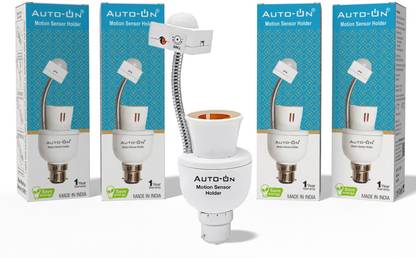 auto-on Motion Sensor Holder (Convert Any bulb to Automatic) Energy Saving Brass Light Socket