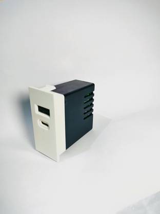 AJ ELECTRICALS usb charger socket roma model for switch board Plastic Light Socket