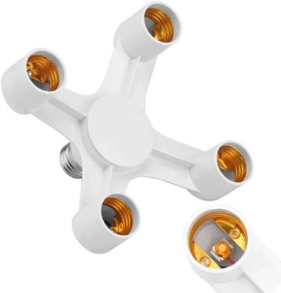 TotalLEDLight E27 To 4 E27 Base Socket Splitter Light Lamp Bulb Adapter Holder Converter Plastic Light Socket