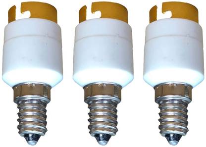 ECOBELL 3 Pcs Light Bulb Accessories E14 To B22 Adapter for Lamps Holder Socket Plug Adapter Lighting Plastic Light Socket