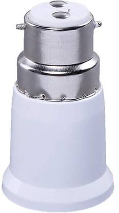 ECOBELL Converter B22 to E27 Base LED Light Lamp Bulb Fireproof Holder Adapter 220v 110v Socket Change Plastic, Aluminium Light Socket