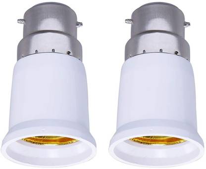 ECOBELL B22 To E27 Converter Socket Adapter Led Lamp Bulb Base Conversion Lamp Holder Adapter Plastic Light Socket