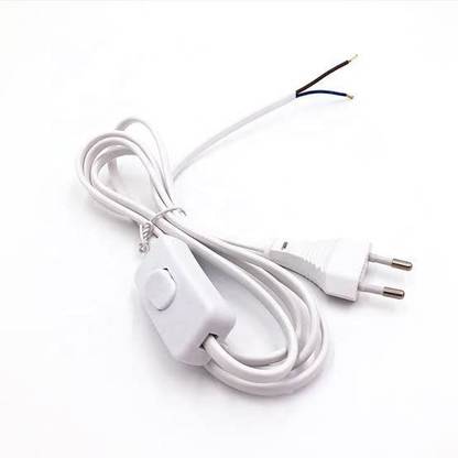 TotalLEDLight Long Wire with Bed Switch On Off Button for Table Lamps and DIY Projects Copper Light Socket