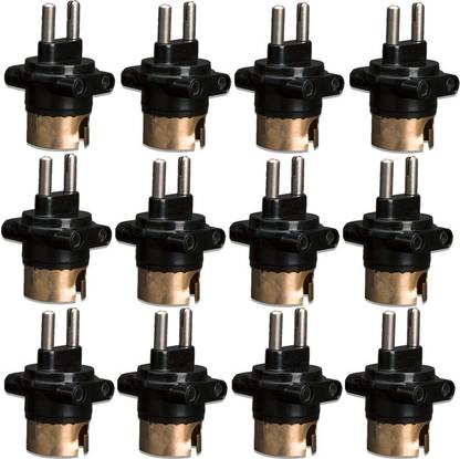 ASHIRWAD BULB HOLDER- 2 PIN PARALLEL ADAPTOR WITH LIGHT/BULB AND PLUG SOCKET (PACK OF 12) Plastic Light Socket