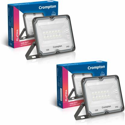 Crompton LDFLTAB10CDL-Pack of 2 Flood Light Outdoor Lamp