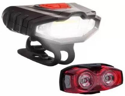 Hitman Stylish Standard USB Rechargeable Super Bright Front Light LED Front Rear Light Combo