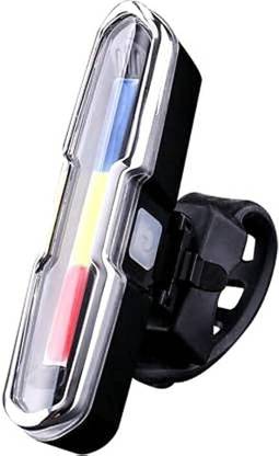 kk world Bicycle USB Rechargeable Police Tail Light Colors Red White Blue 6 Mode LEDLight LED Rear Break Light