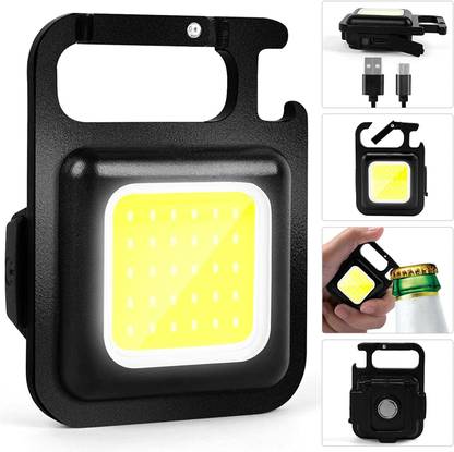 Campark Cob Keychain Work Light, 1000Lumens LED Small Flashlights Bright Rechargeable LED Front Light