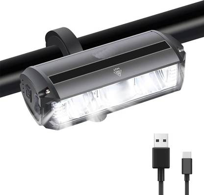 SHIVEXIM Super Bright LED Light 900 Lumens USB Rechargeable 2000 mAh-4 Modes, Waterproof LED Front Light