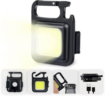 UNZAG Small LED Flashlight 800 Lumens COB Rechargeable Keychain Mini Flashlight 1 hrs Flood Lamp Emergency Light