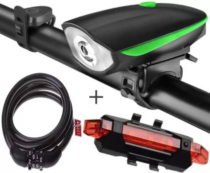 rebel CYCLE LIGHT PLUS HORN AND BACK LIGHT WITH LOCKL COMBO LED Front Rear Light Combo