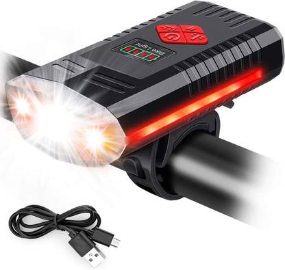 Linist USB Rechargeable Bicycle Lights with Bell - Super Bright 500 Lumen LED Front Light