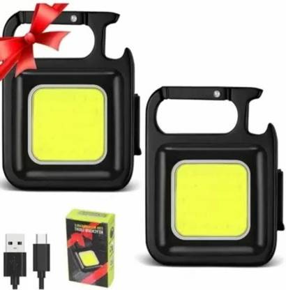 BSVR New LED Keychain Flashlight 399 Rechargeable 3 Lighting Modes With Bottle Opener 6 hrs Torch Emergency Light
