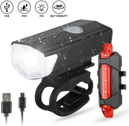 Bumblebee Stay Safe With usb rechargeable combo front and tail light for Bicycle LED Front Rear Light Combo
