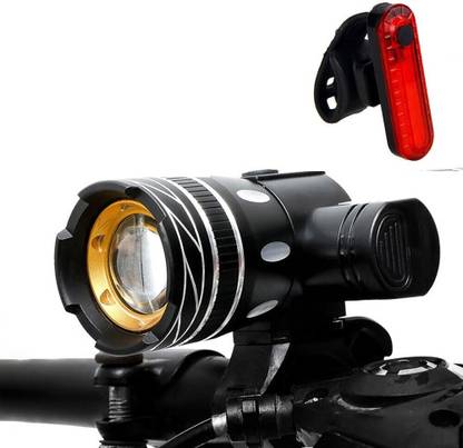 Linist USB Rechargeable Bicycle Light Set Super Bright Headlight Front Lights LED Front Rear Light Combo