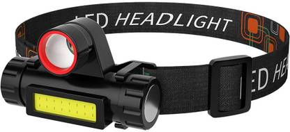 EIS Plastic Headlamp USB Rechargeable, Waterproof Headlight Flashlight with Zoomable LED Headlamp