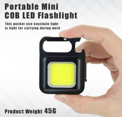 TRAVELL LED Small key chain Bright Flashlight,Rechargeable COB 3Type Light Mode 500 MAH. LED Front Light