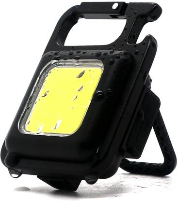 BOVZOX USB Rechargeable LED COB Mini Flashlights Bright light with keychain Torch LED Front Rear Light Combo