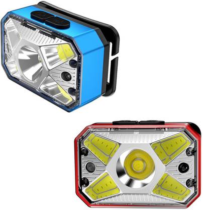 Lyla USB Rechargeable COB LED Light Headlamp Flashlight Head Wear Lamp Red LED Headlamp
