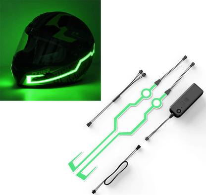 waytwogmart Motorcycle Bike Helmet Led Light Strip Kit Bar 3 Modes with 2 strips LED Helmet Strip Light