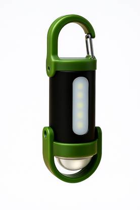 Massive Reckon Portable Keychain LED Flashlight with Carabiner Clip & Side Work Light LED Front Rear Light Combo