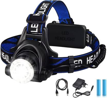 Avex Head Torch/Atomic Waterproof Tough Grade Tactical LED Torch (Black) LED Headlamp