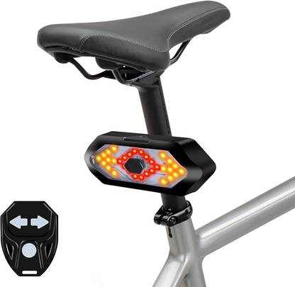Linist Bicycle Tail Light Turn Signals,5 Modes 3 in 1 Function Rear Tweeter LED Rear Break Light