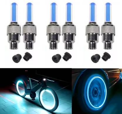 Online Experts Cycle/Bike/Car Tyre Valve Light LED Wheel Reflectors 6pc LED With Motion Sensor LED Wheel Reflectors