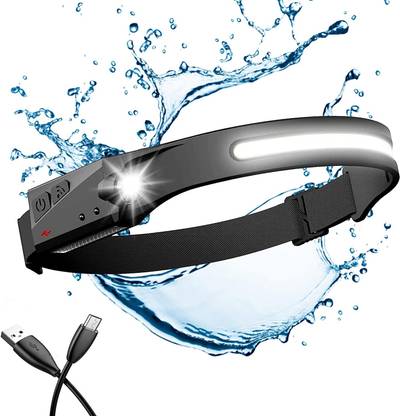 Wifton Rechargeable Bright LED Headlamps with Motion Sensor, Wide Beam 230°Illumination LED Headlamp