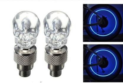 REBOUND Cycle Skull Ghost Valve Light (1 Pair) Wheel Valve Cap Cycle Tyre Light Bell