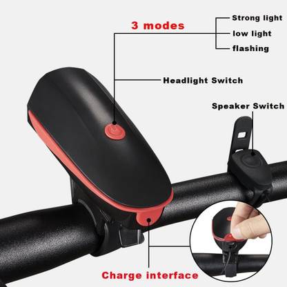 Rebound 3 MODE CYCLE LIGHT WITH HORN LED Front Light