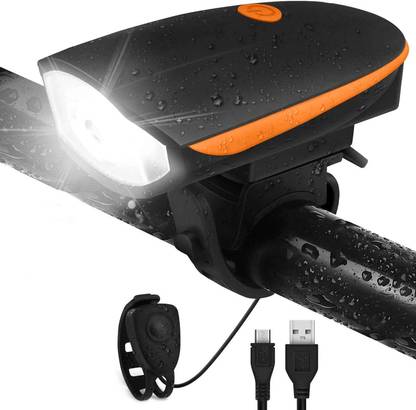AirSound 3-in-1 Rechargeable & Waterproof Cycle Light (3 Modes) |Cycle Light with Horn LED Front Light