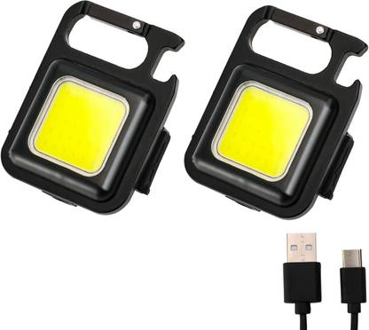 Wifton SMALL flashlight, 800 lumens bright rechargeable Keychain-2pc 3 hrs Torch Emergency Light