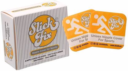 SLICKFIX Sports Nipple Covers (Pack of 100 Pcs) for Men's Anti-Chafing for Runners Disposable Lingerie Fashion Tape