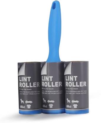 foyken Lint Remover Brush Reusable Sticky Picker Cleaner Roller Easy- Blue Daisy 3 Roll Lint Roller