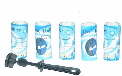 Bulfyss Sticky Lint Roller Hair Remover Cleaner Set of 5 Rolls 150 Sheets Lint Roller
