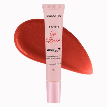 BELLAVITA Tinted Lip Balm | SPF 20, 12 Hours Hydration, Non-Sticky Raspberry  (Pack of: 1, 9.8 g)
