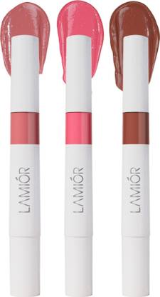Lamior Peptide Glaze Lip Balm Combo Pack of 3 - Toffee Cake Natural