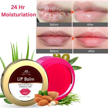 INTIMIFY Natural Lip Balm for lightening Dark Lips, Lip Care For Dark Lips, Pink lip balm Natural